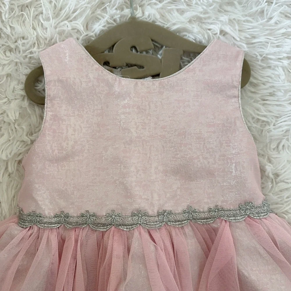 Youngland Pink A-Line Sundress with Silver Details